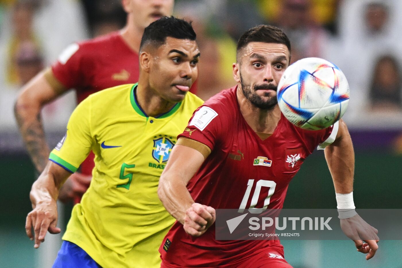 Qatar Soccer World Cup Brazil - Serbia