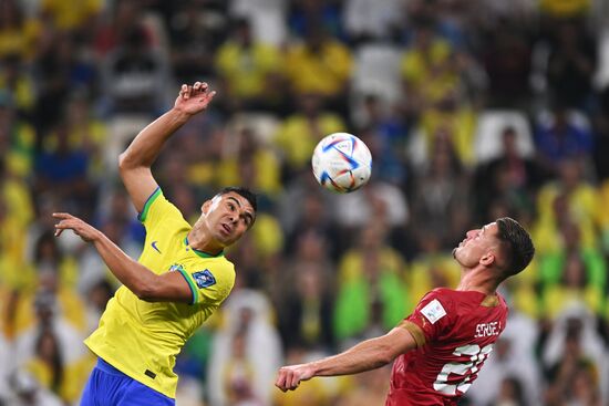 Qatar Soccer World Cup Brazil - Serbia