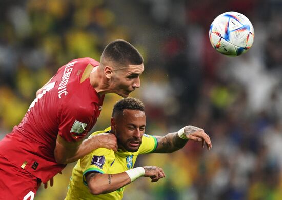 Qatar Soccer World Cup Brazil - Serbia