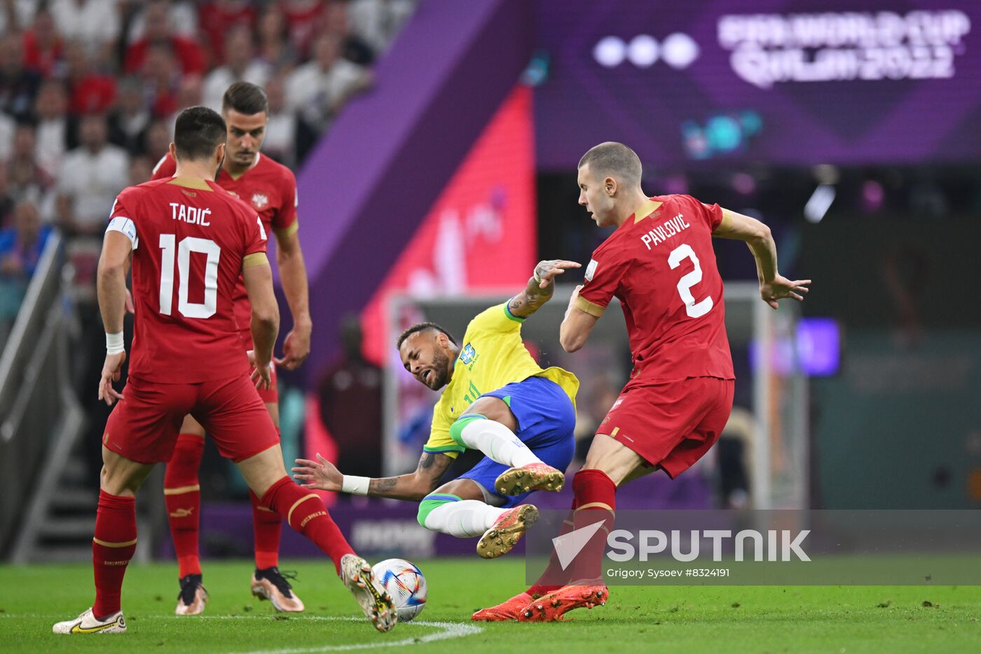 Qatar Soccer World Cup Brazil - Serbia