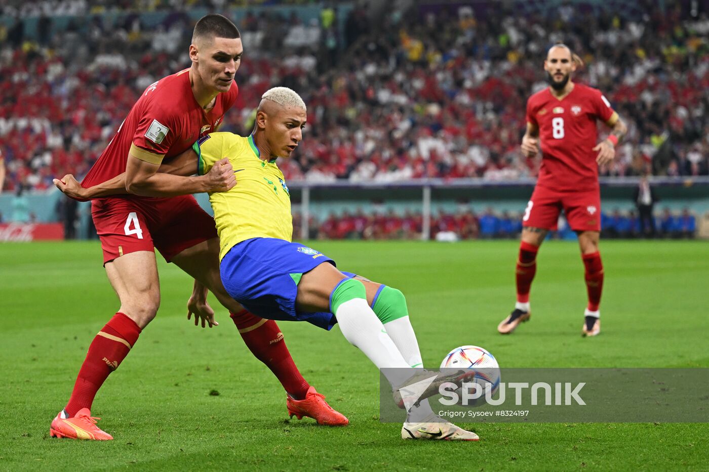 Qatar Soccer World Cup Brazil - Serbia