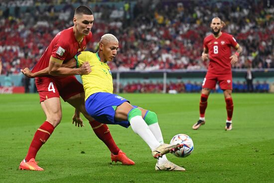 Qatar Soccer World Cup Brazil - Serbia