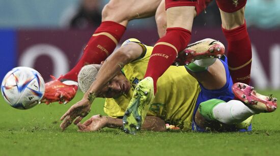 Qatar Soccer World Cup Brazil - Serbia