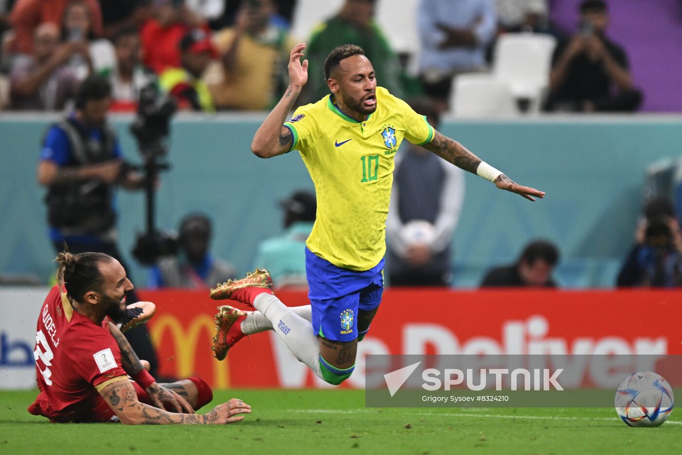 Qatar Soccer World Cup Brazil - Serbia