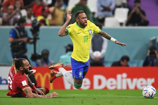 Qatar Soccer World Cup Brazil - Serbia