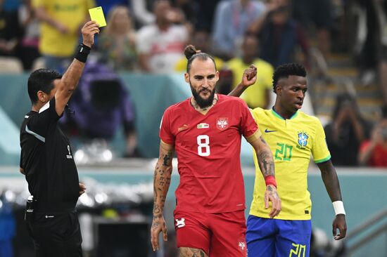 Qatar Soccer World Cup Brazil - Serbia