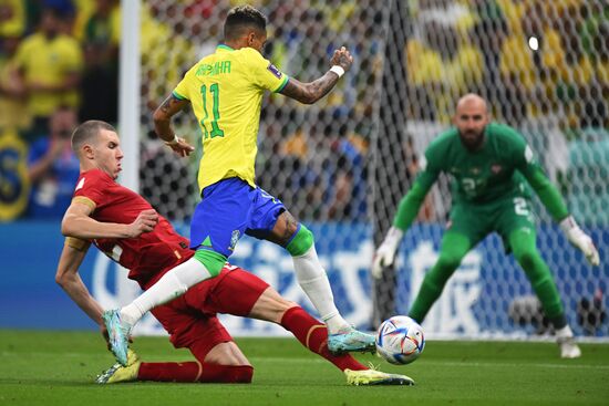 Qatar Soccer World Cup Brazil - Serbia
