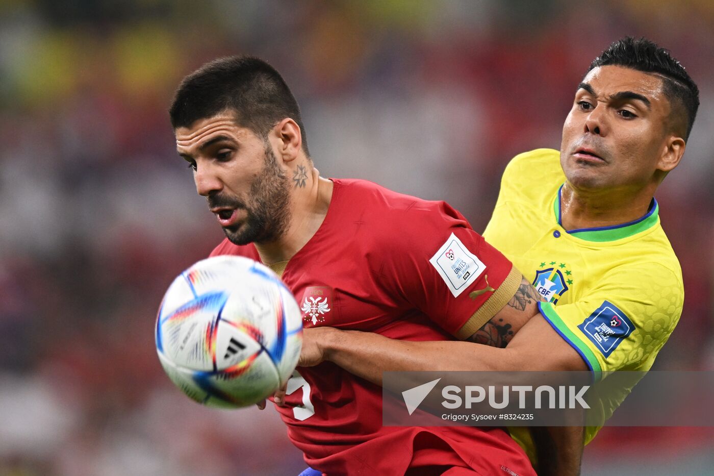 Qatar Soccer World Cup Brazil - Serbia