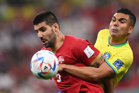 Qatar Soccer World Cup Brazil - Serbia