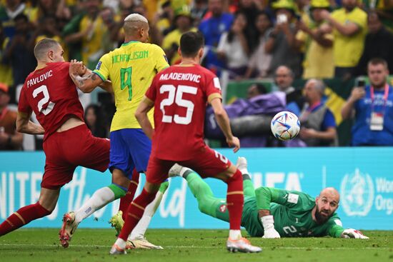 Qatar Soccer World Cup Brazil - Serbia