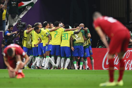 Qatar Soccer World Cup Brazil - Serbia