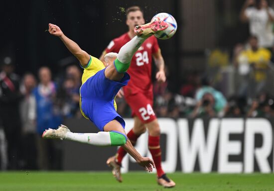 Qatar Soccer World Cup Brazil - Serbia