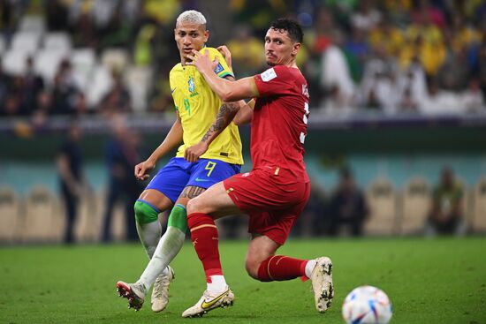 Qatar Soccer World Cup Brazil - Serbia