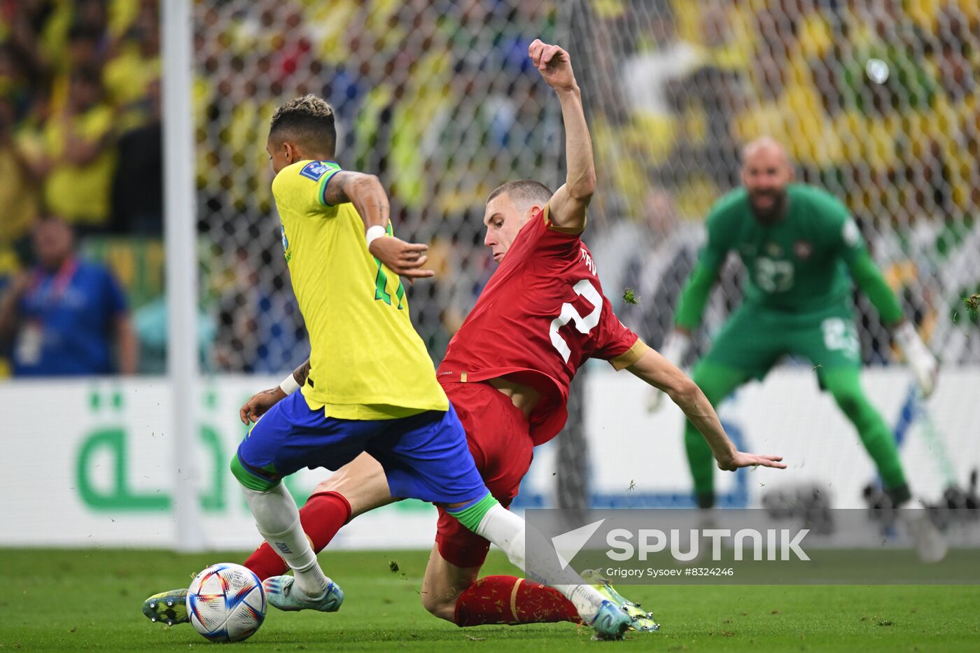 Qatar Soccer World Cup Brazil - Serbia