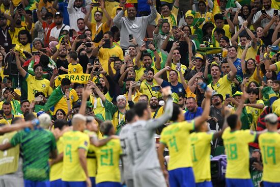 Qatar Soccer World Cup Brazil - Serbia