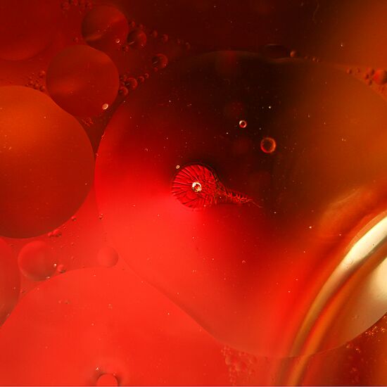 High-resolution photos of water and sunflower oil