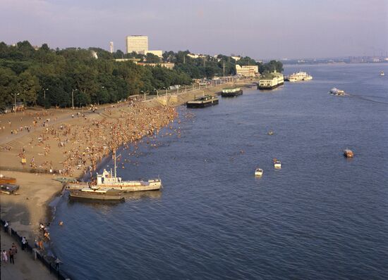 Municipal beach in Khabarovsk