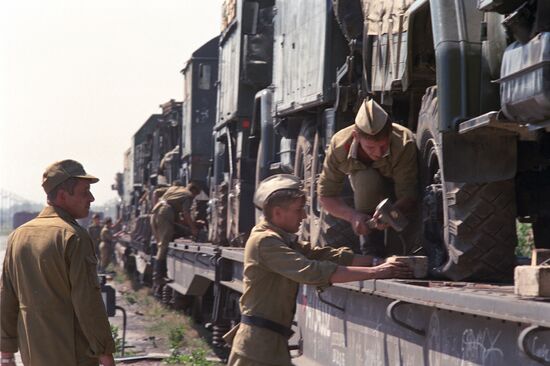 Withdrawing Southern Troops of Soviet Army from Hungary