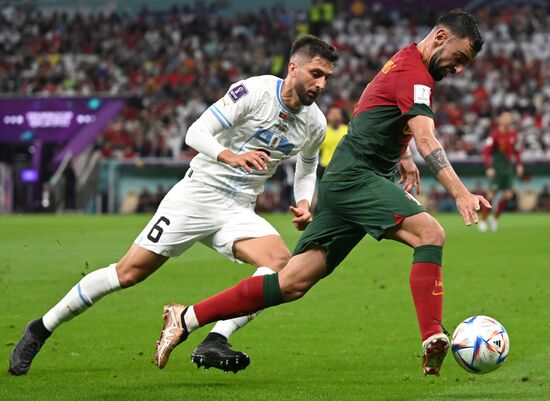 Qatar Soccer World Cup Portugal - Uruguay