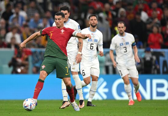 Qatar Soccer World Cup Portugal - Uruguay