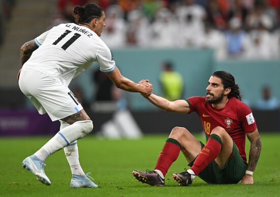 Qatar Soccer World Cup Portugal - Uruguay