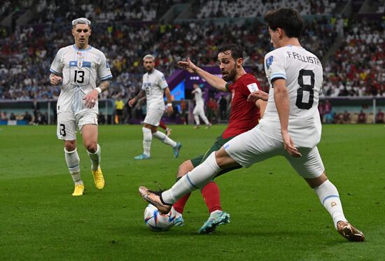 Qatar Soccer World Cup Portugal - Uruguay