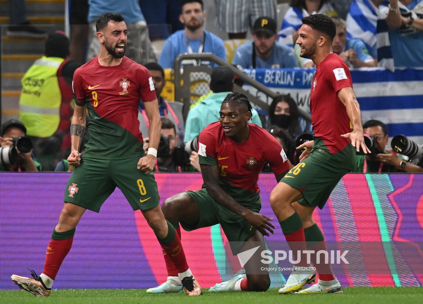 Qatar Soccer World Cup Portugal - Uruguay