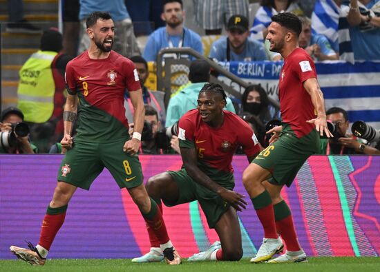 Qatar Soccer World Cup Portugal - Uruguay