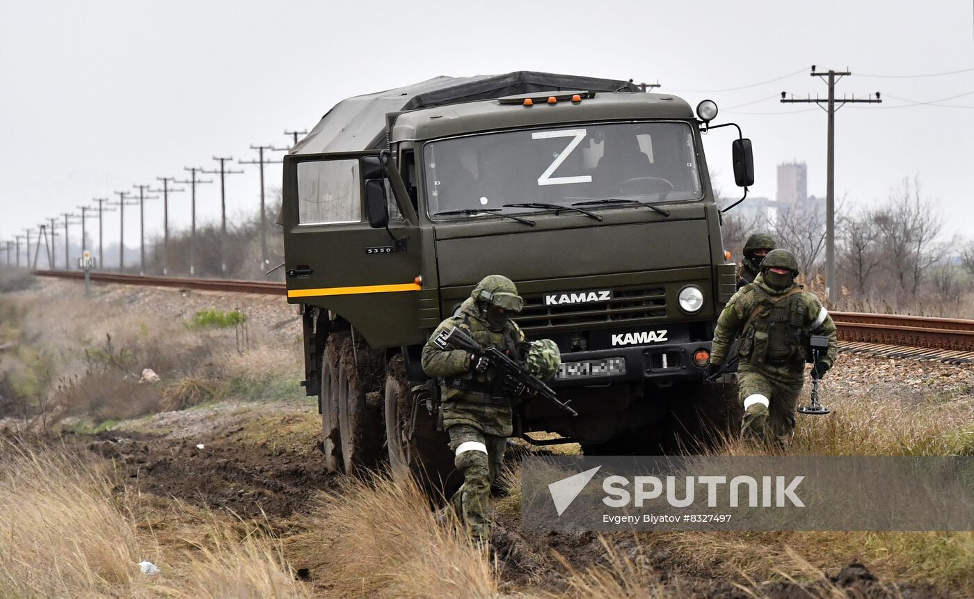 Russia Ukraine Military Operation Railway Troops