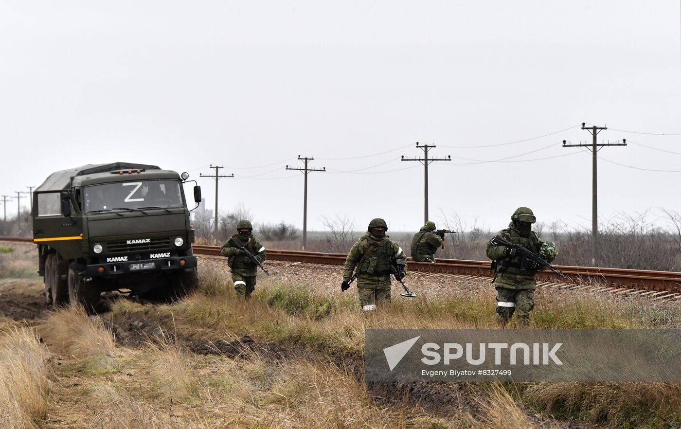 Russia Ukraine Military Operation Railway Troops