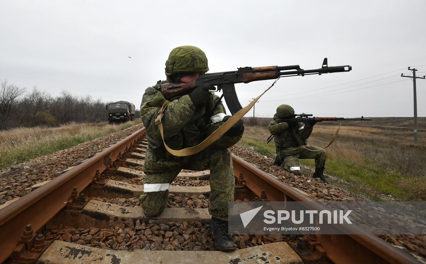 Russia Ukraine Military Operation Railway Troops