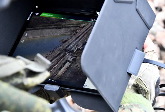 Russia Ukraine Military Operation Railway Troops