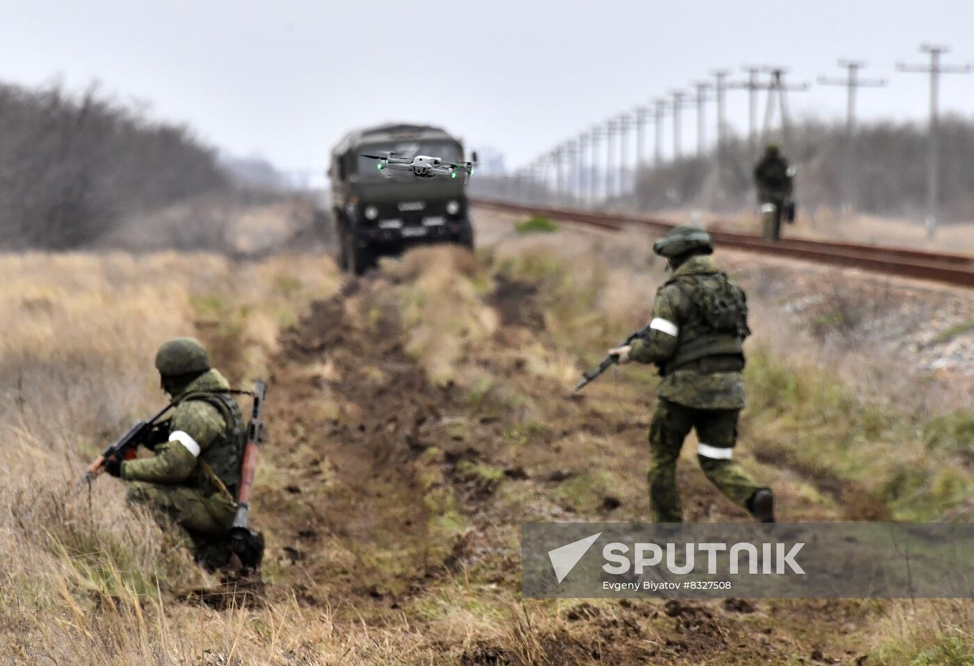 Russia Ukraine Military Operation Railway Troops