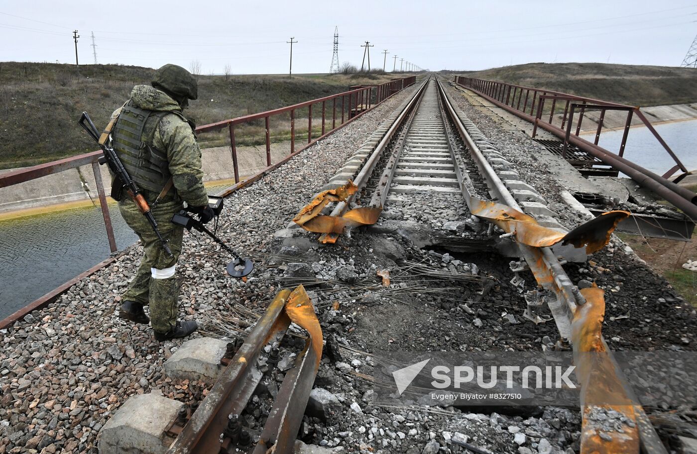 Russia Ukraine Military Operation Railway Troops