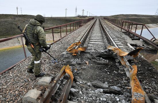 Russia Ukraine Military Operation Railway Troops