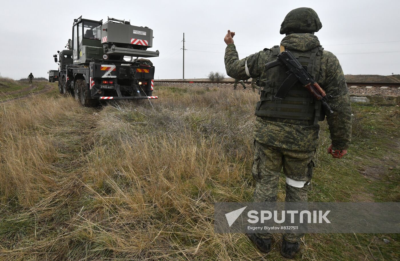Russia Ukraine Military Operation Railway Troops