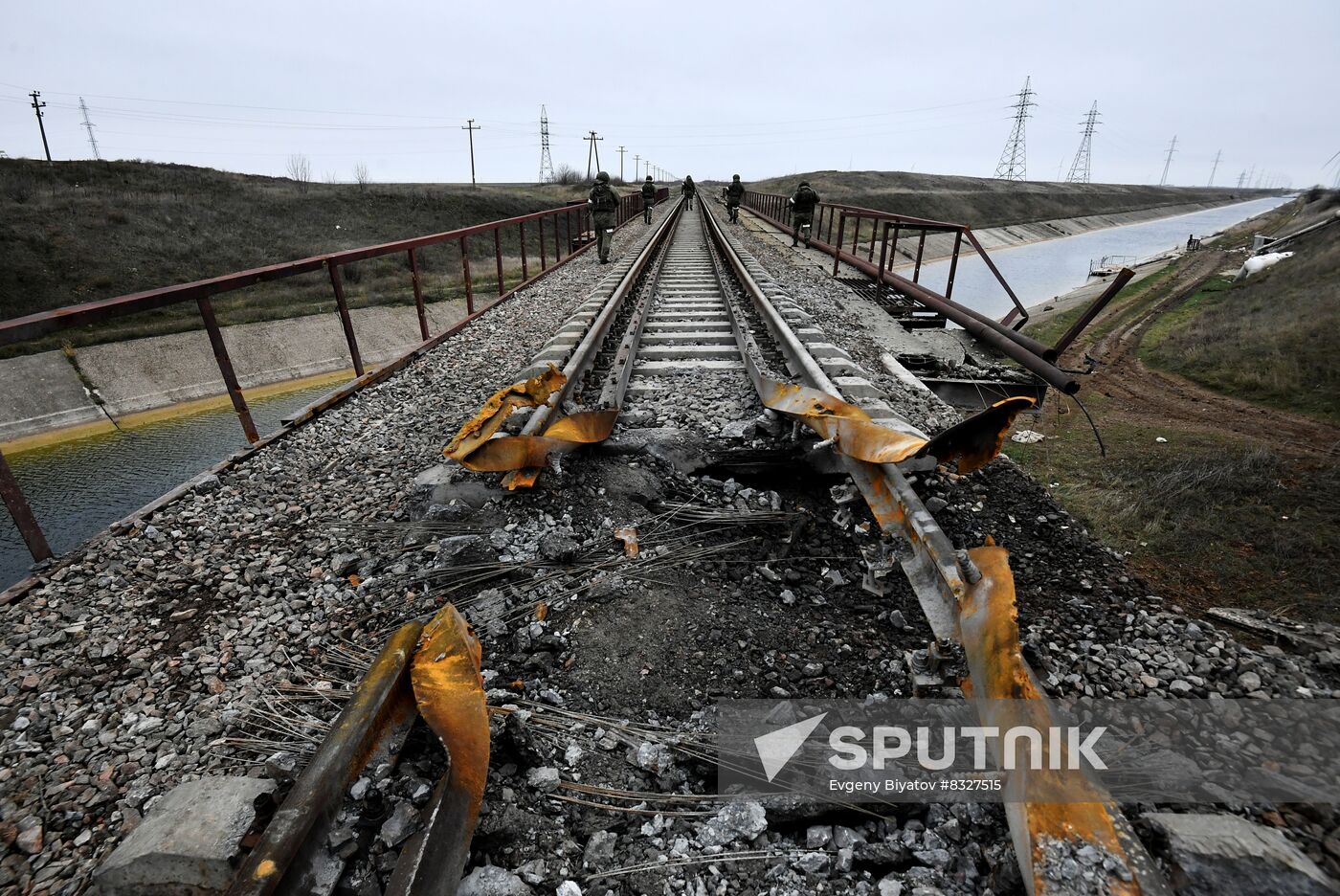 Russia Ukraine Military Operation Railway Troops