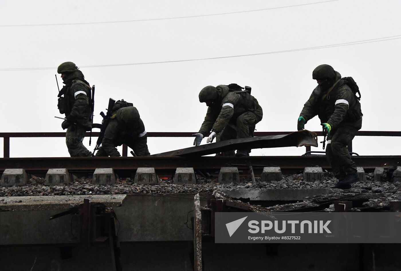 Russia Ukraine Military Operation Railway Troops
