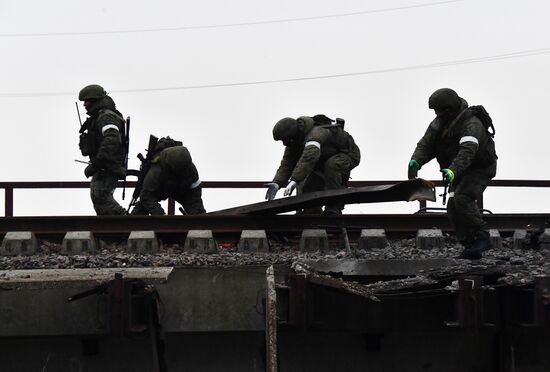 Russia Ukraine Military Operation Railway Troops