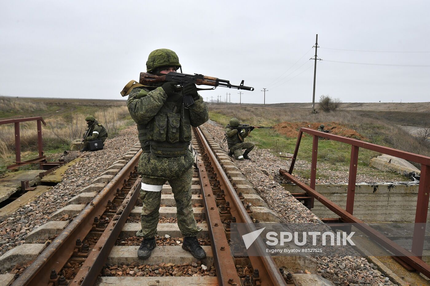 Russia Ukraine Military Operation Railway Troops