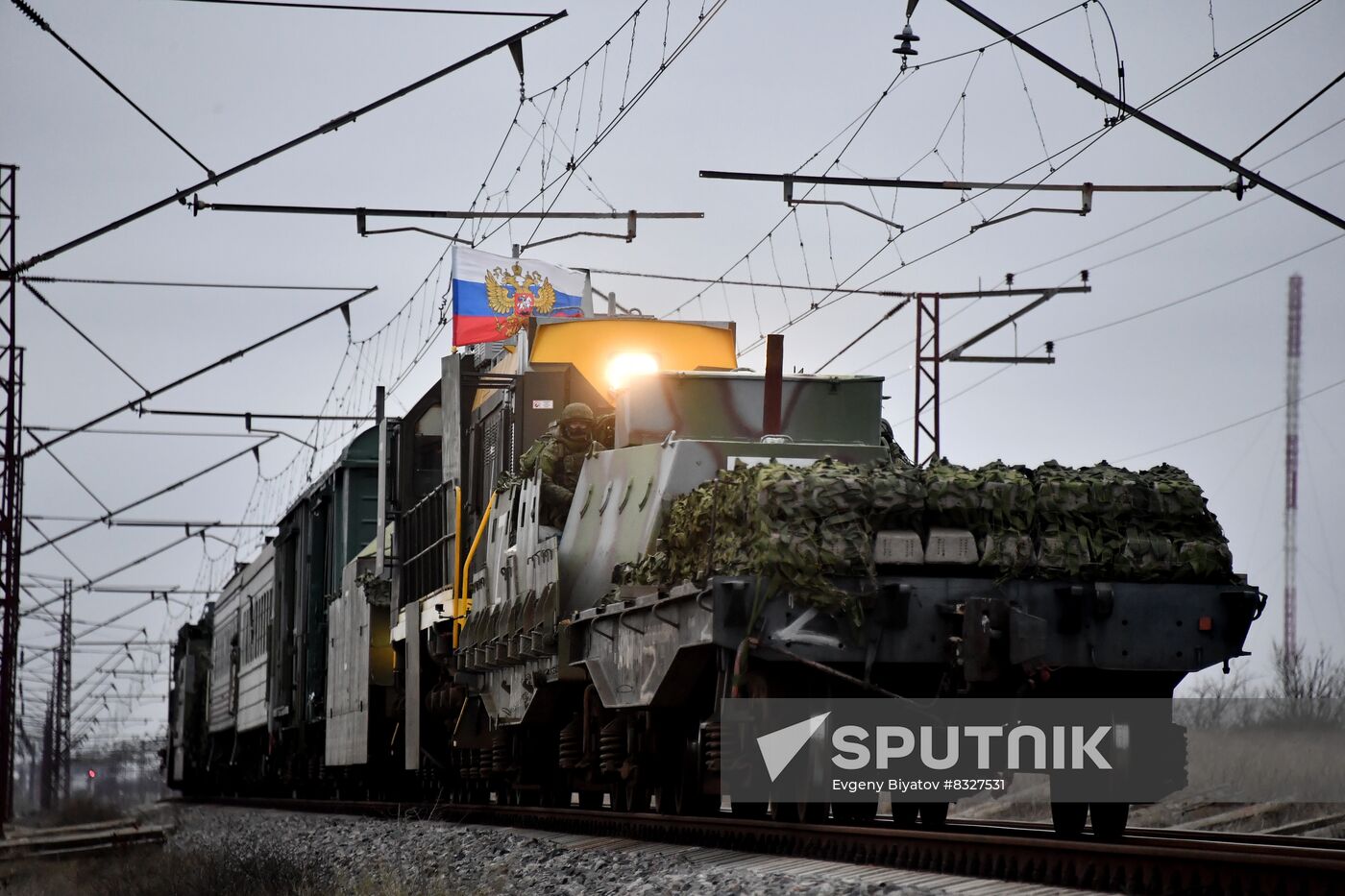 Russia Ukraine Military Operation Railway Troops