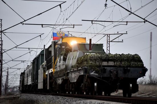 Russia Ukraine Military Operation Railway Troops