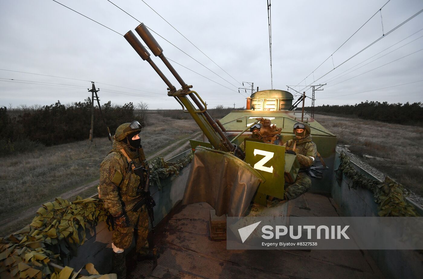 Russia Ukraine Military Operation Railway Troops