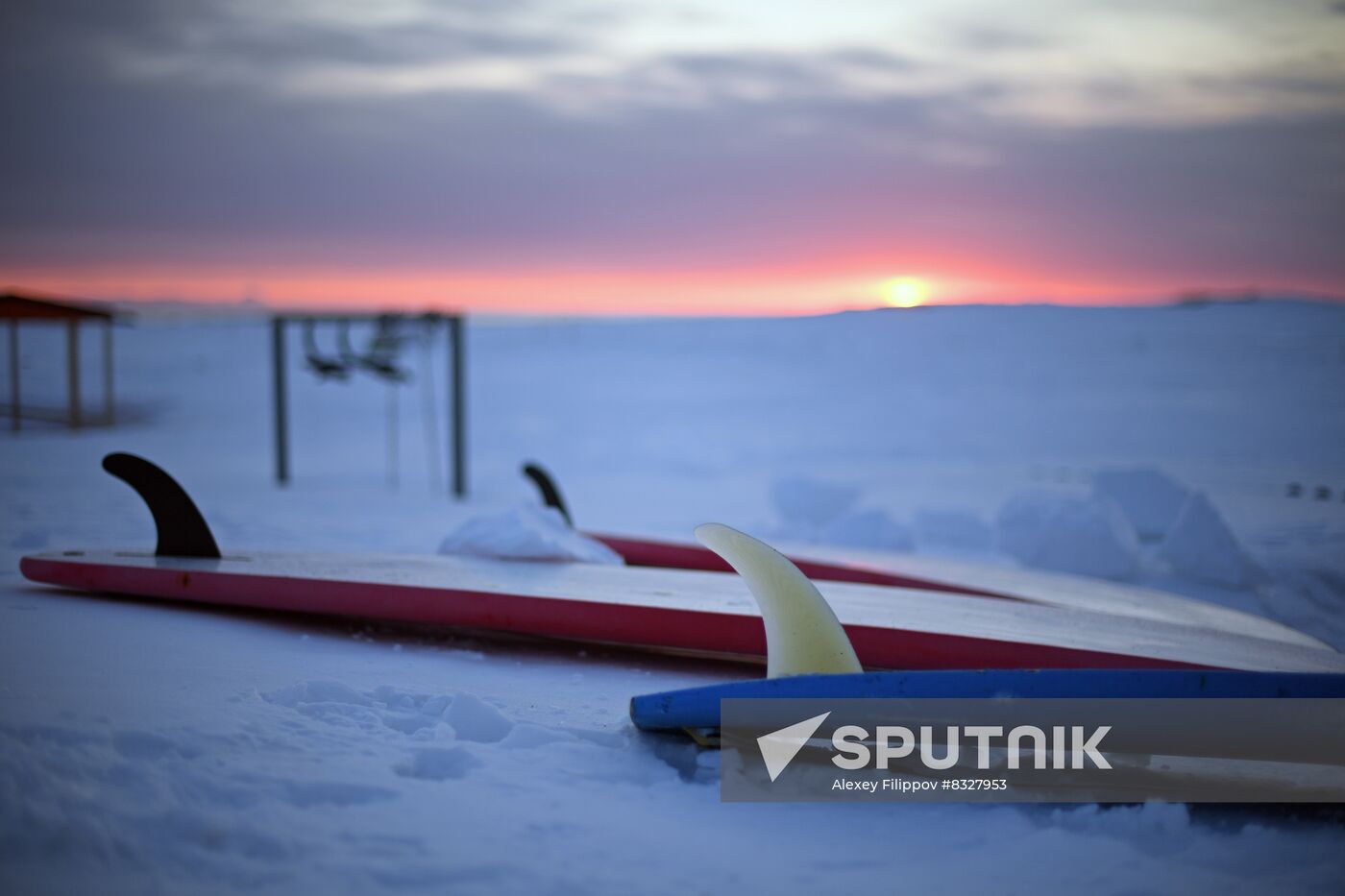 Surfing in Kamchatka