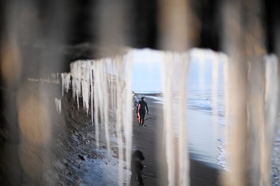 Surfing in Kamchatka
