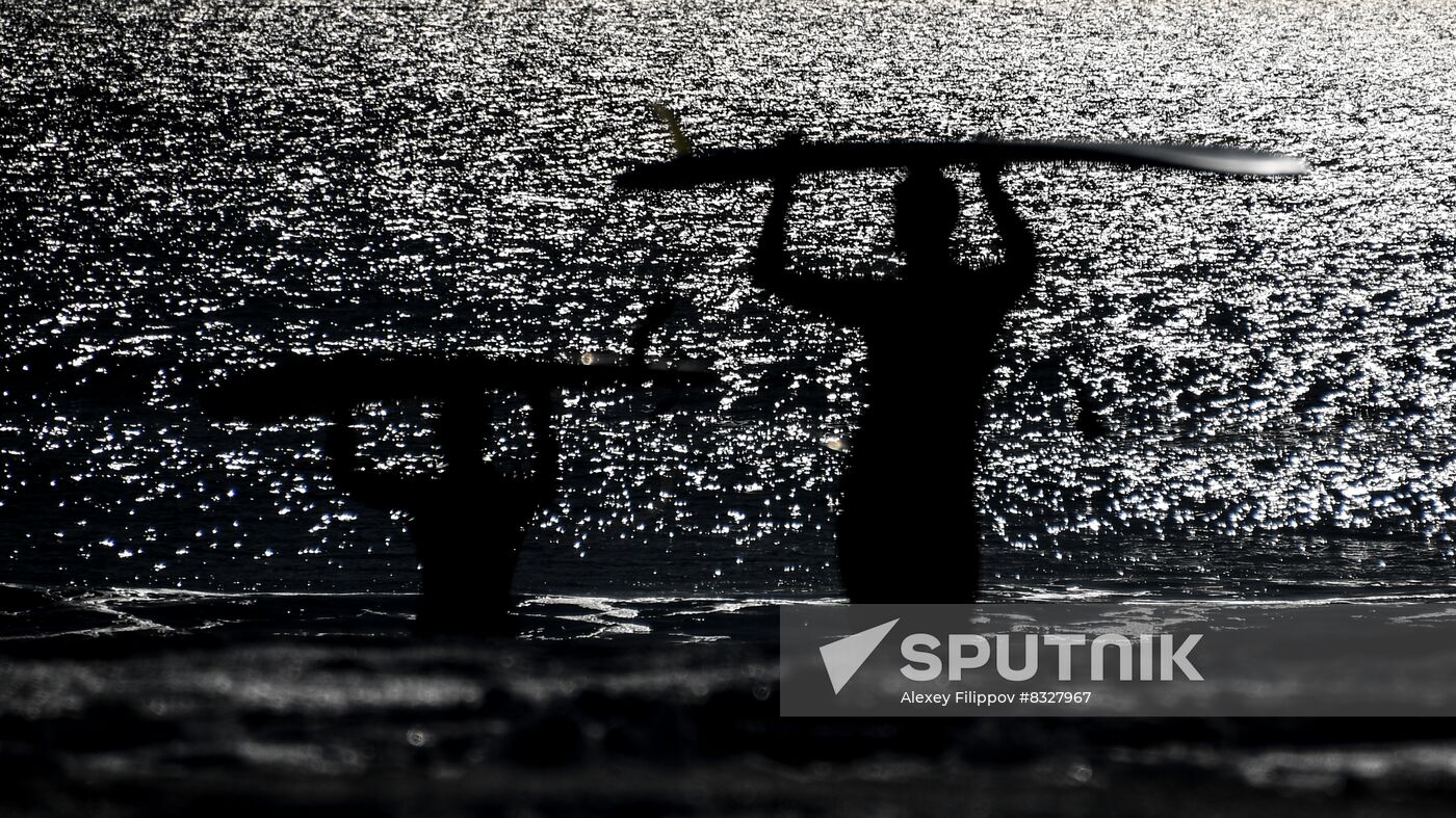 Surfing in Kamchatka