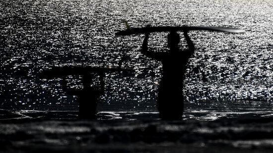 Surfing in Kamchatka