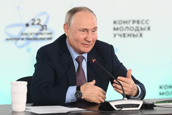 Russian President Vladimir Putin attends Young Scientists Congress