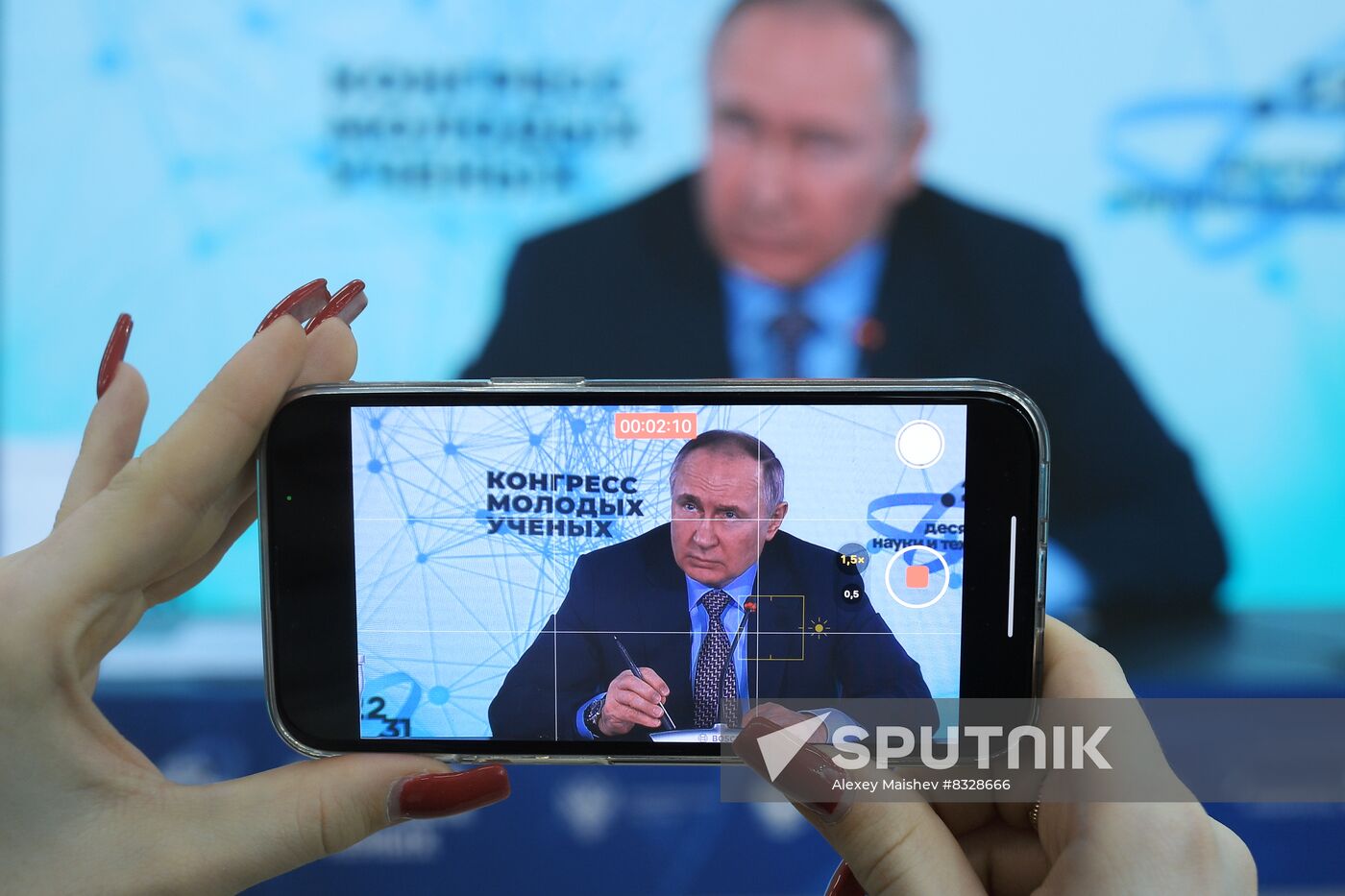 Russian President Vladimir Putin attends Young Scientists Congress