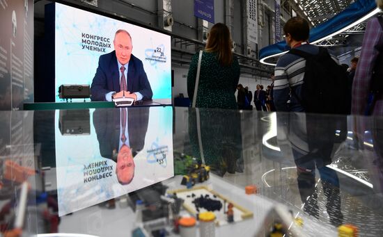 Russian President Vladimir Putin attends Young Scientists Congress